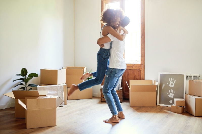 Couples enjoying their time while setting up their dream house in Bethesda.